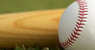 Sportradar - 18825724 - baseball close up bat on the grass with room for copy