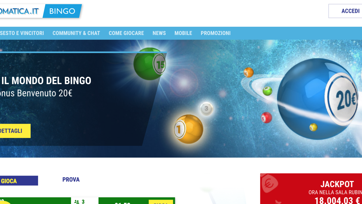 SBC News Lottomatica backs GVC's revamped Italian bingo network
