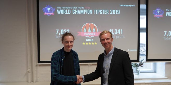 SBC News Allee named bettingexpert.com's World Tipster Champion