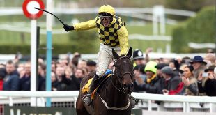 File photo dated 15-03-2019 of Jockey Paul Townend celebrates his victory in the Magners Cheltenham Gold Cup Chase on Al Boum Photo during Gold Cup Day of the 2019 Cheltenham Festival at Cheltenham Racecourse.
