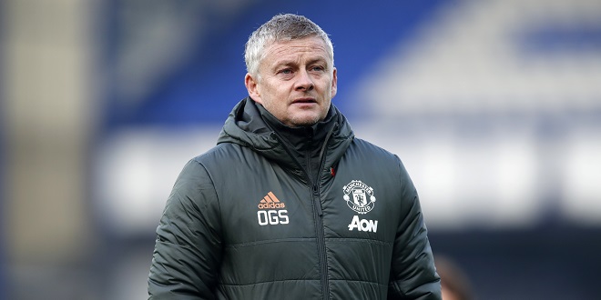 Premier League - Manchester United manager Ole Gunnar Solskjaer walks off the pitch at half time of the Premier League match at Goodison Park, Liverpool.