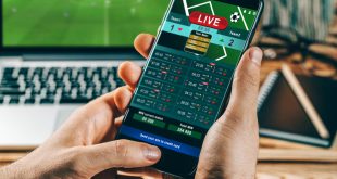 Close up of online mobile betting