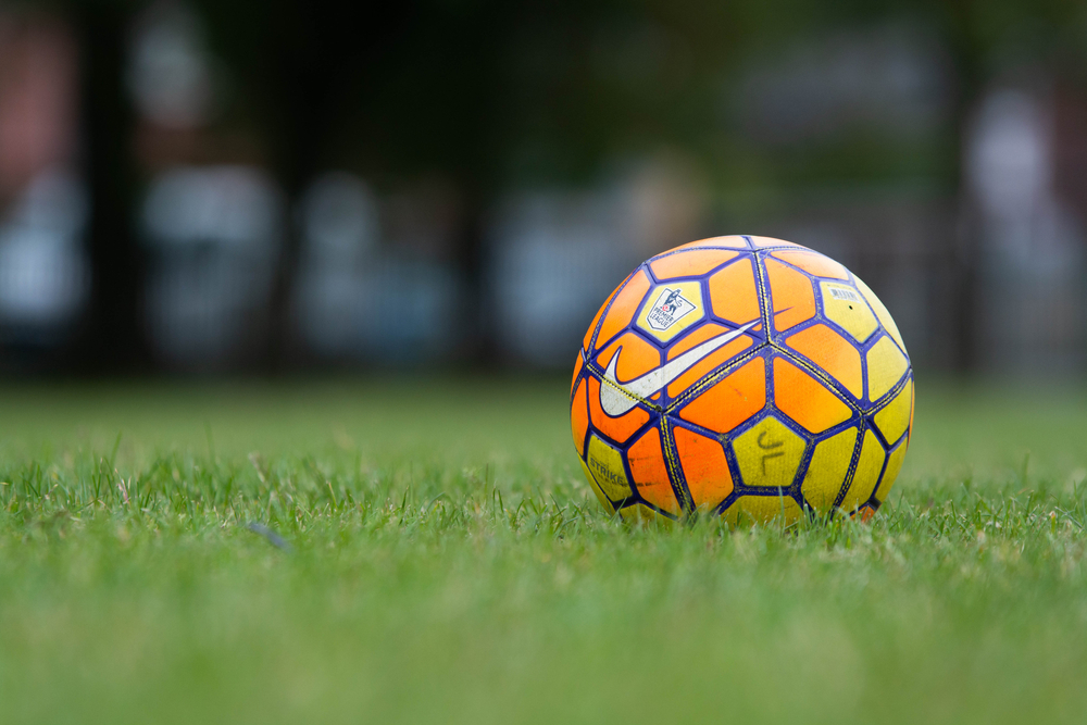 Close-up shot of a Premier League matchball