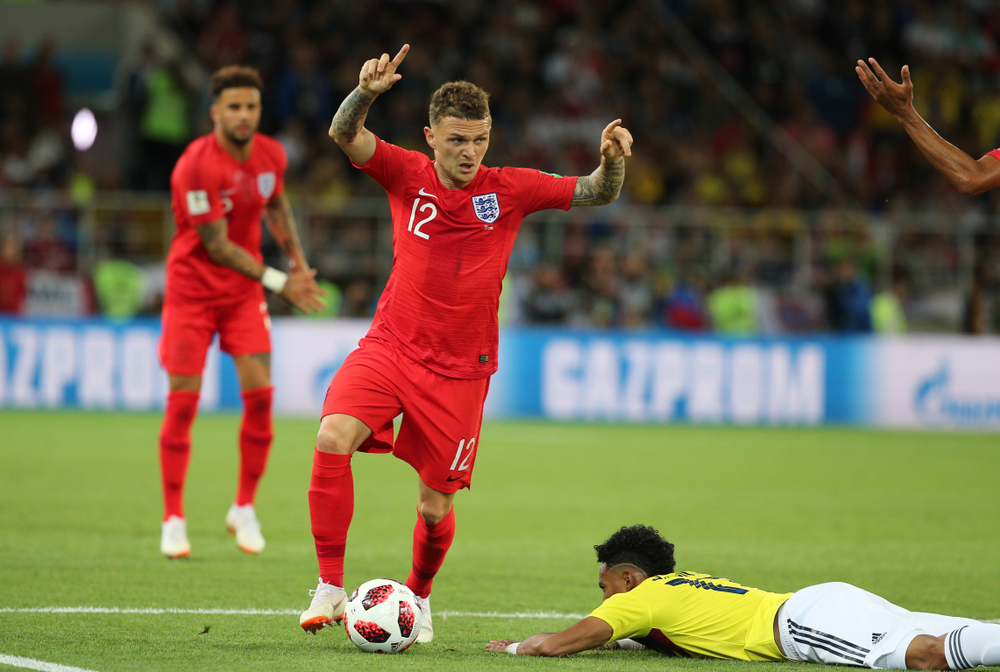 Kieran Trippier in action for England