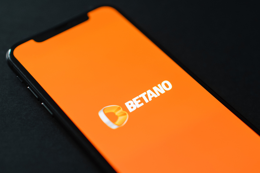The Betano logo on a mobile device