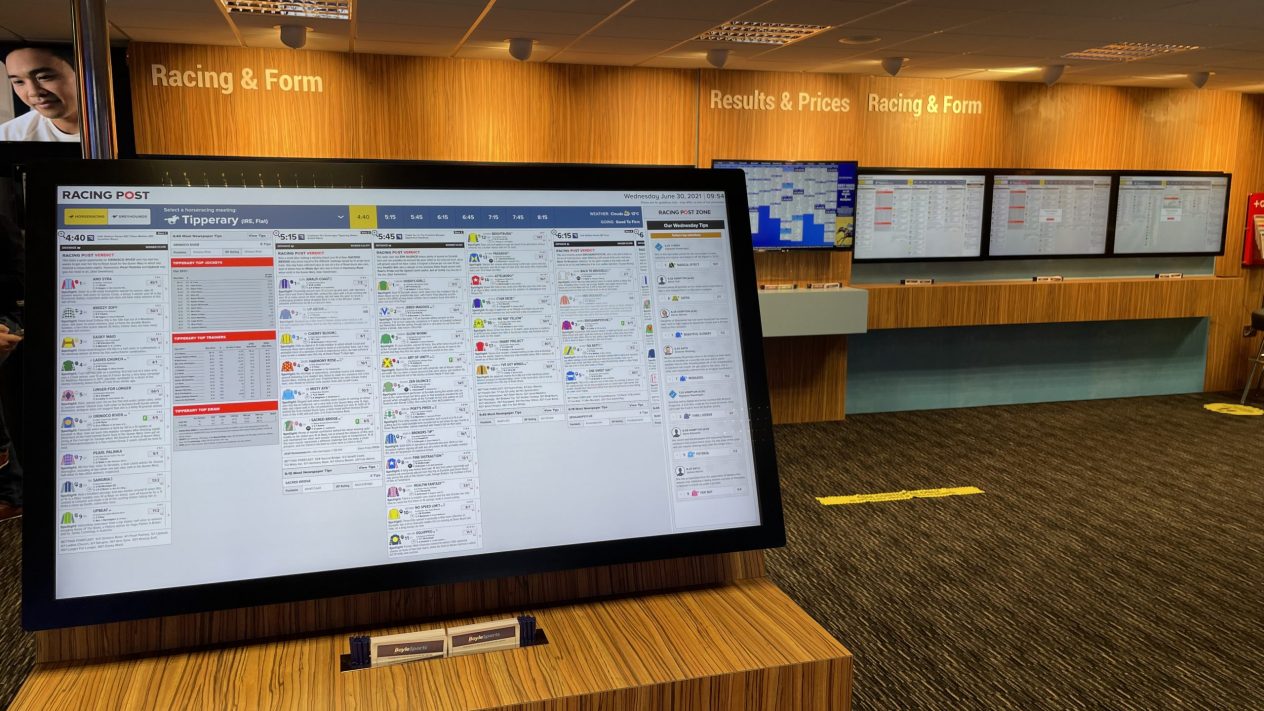 SBC News BoyleSports installs interactive Racing Post displays