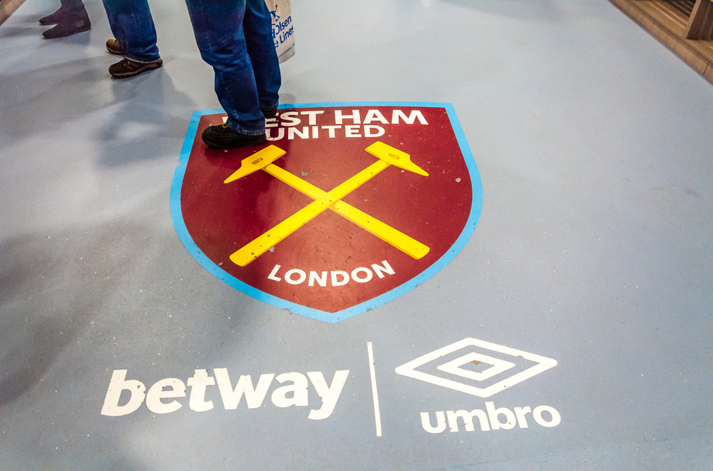 Branding for Betway's Super Group as part of its West Ham United partnership