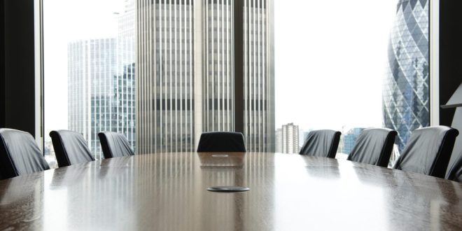 A corporate boardroom