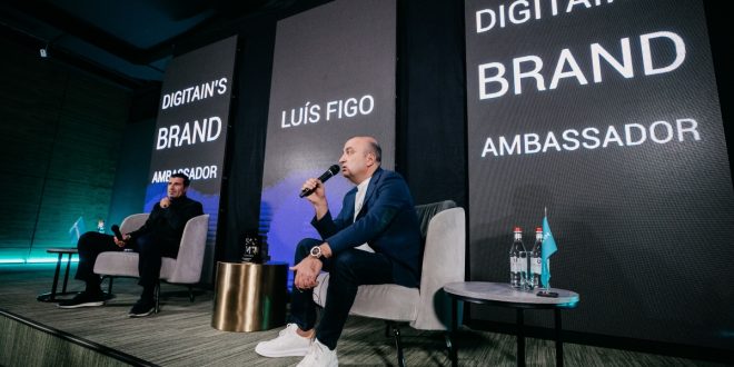 Luis Figo and Vardges Vardanyan press conference at Digitain HQ