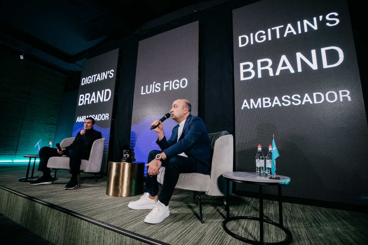 Luis Figo and Vardges Vardanyan press conference at Digitain HQ