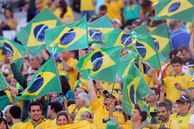 Brazil football fans