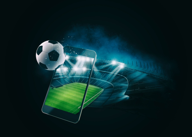 Football coming out of a mobile
