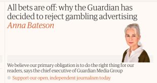 SBC News Guardian ends gambling advertising on global network 