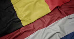 Netherlands and Belgium flags