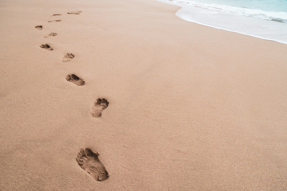Footprints in the sand