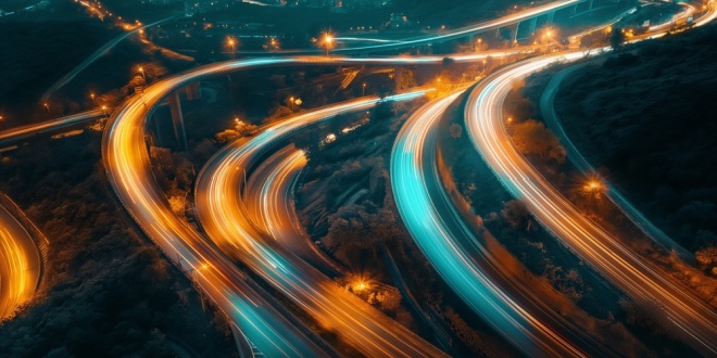 Picture of an efficiency highway symbolising Super Group's focus on efficiency