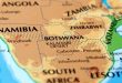 Botswana on a map