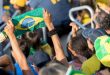 Brazil sports fans at a game