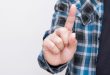 A man wagging his finger