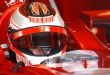 New Paf partner Kimi Räikkönen behind the wheel of a Formula One car