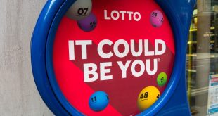 A lotto shop display advert