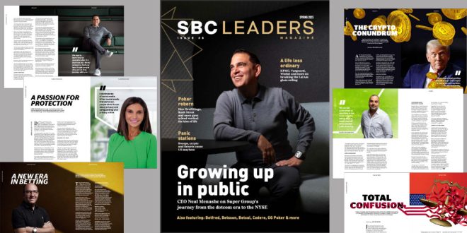 SBC Leaders magazine cover featuring Super Group CEO Neal Menashe.