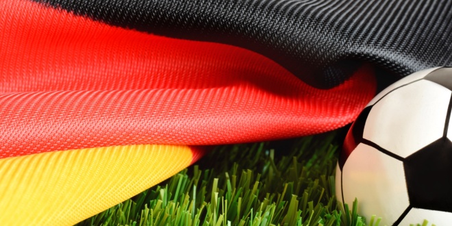 German flag with football