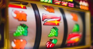 A row of slot machine symbols