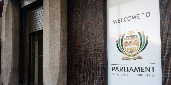 Entrance to the South Africa Parliament building