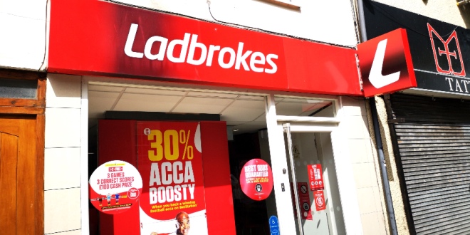 A Ladbrokes shop on the street