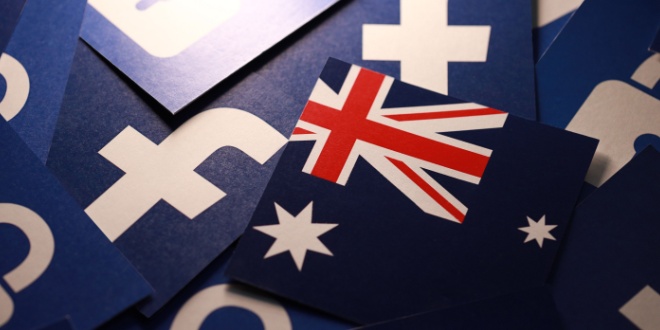 facebook logo and australian flag