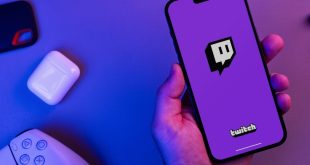 Phone with Twitch on screen