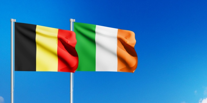 belgium and ireland flags