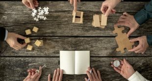 8 people working together on a project