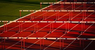 Hurdles concept to illustrate the challenges faced by businesses