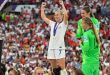 England's Beth Mead celebrates during the 2022 Women's Euros