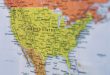 Map of North America, where Allwyn's CEO is stepping down