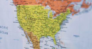 Map of North America, where Allwyn's CEO is stepping down