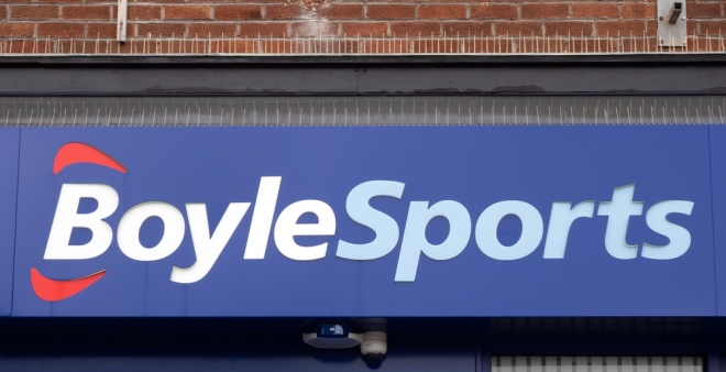 BoyleSports logo above a shop