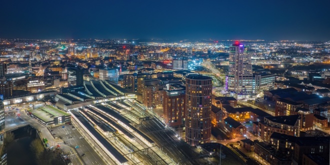 Skyline of Leeds, West Yorkshire, where Flutter has partnered with a local university
