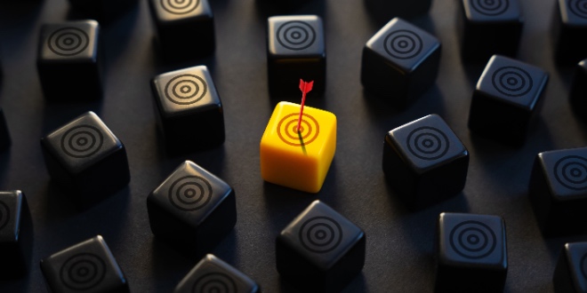 An arrow hitting the target