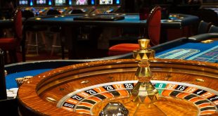Roulette whee in a casino