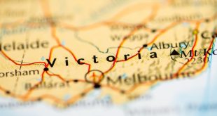 The State of Victoria on a map