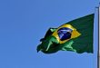 brazil flag waving in wind