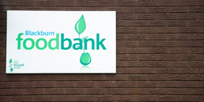 Blackburn foodbank sign