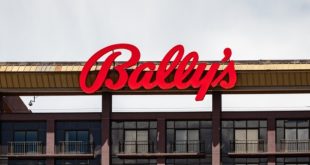 Bally's logo on top of casino building