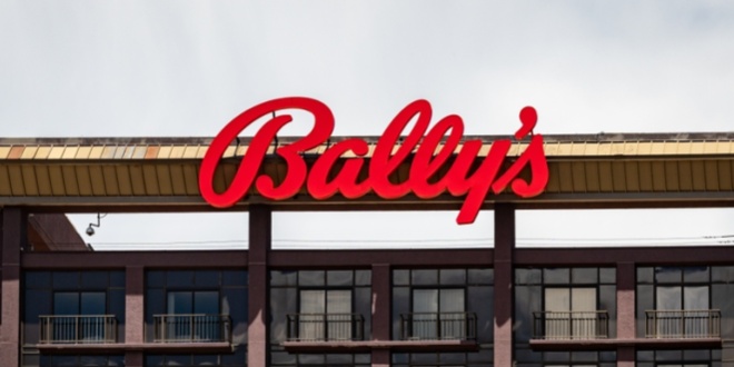 Bally's logo on top of casino building