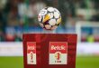Betclic branding on a Polish First League match ball