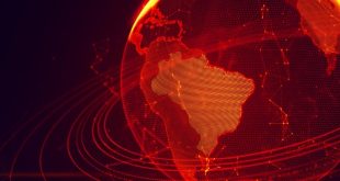 A 3D render of Brazil
