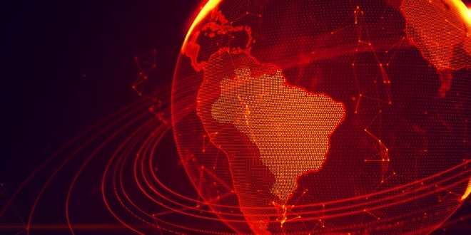 A 3D render of Brazil